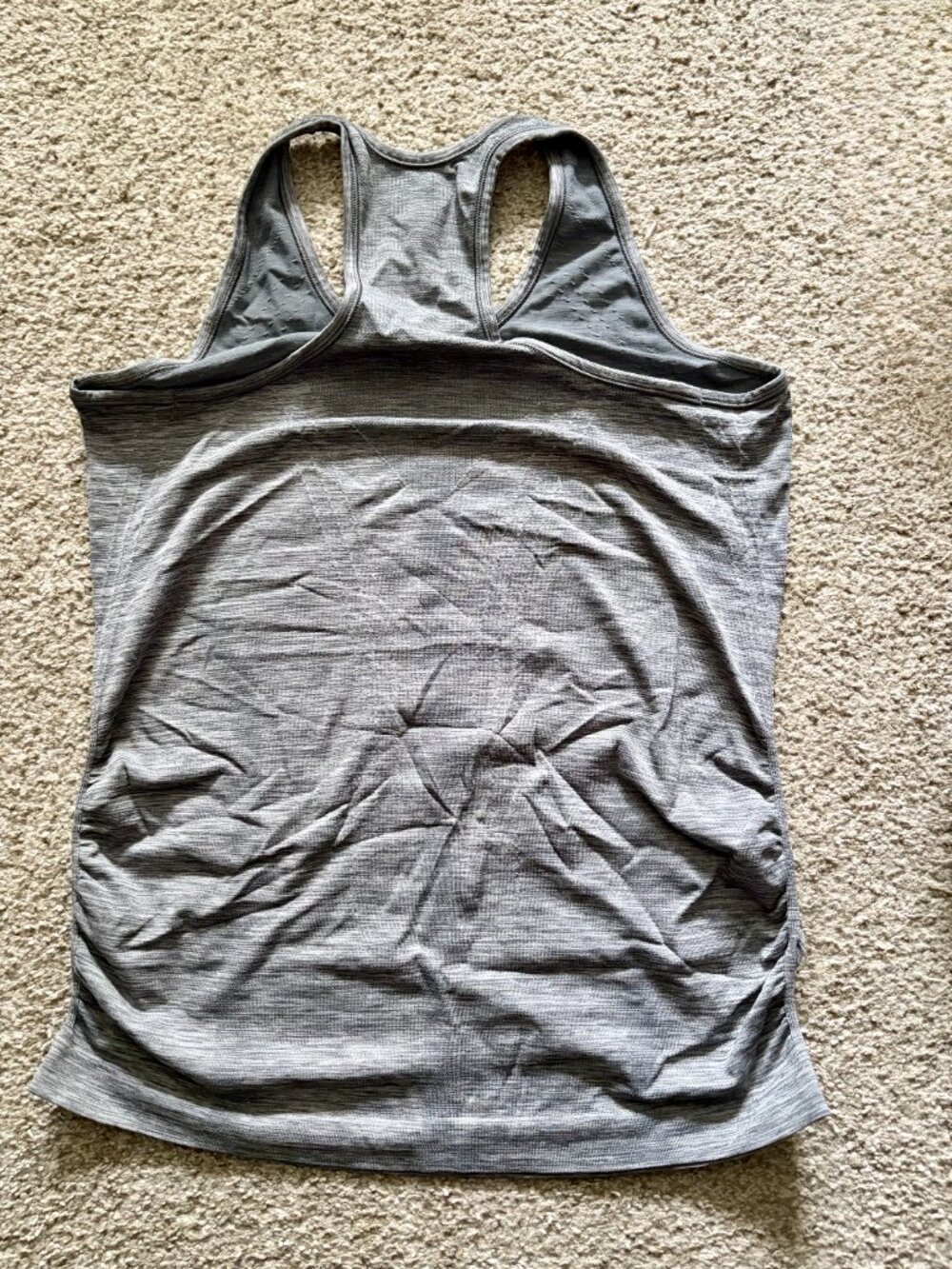 Athleta Grey Space Dye Ruched Racerback Tank - Picture 5 of 6